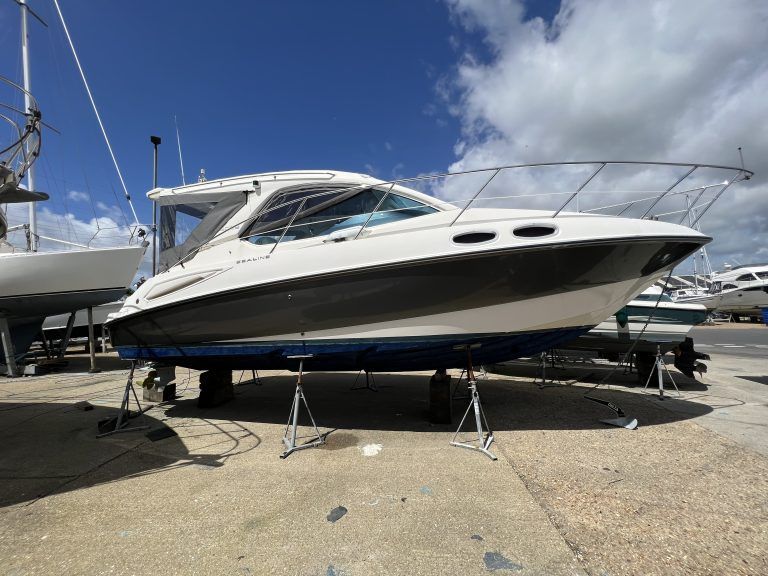 Premier yacht hull wrap navy 2
