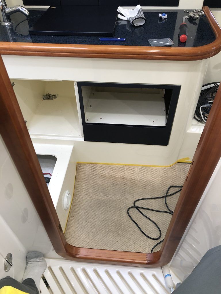 Premier yacht wrap interior trim before