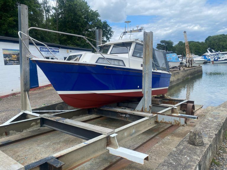 Premier yacht wraps blue hull transform 7