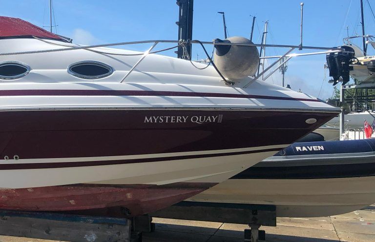 Premier yacht wraps hull band stripe name 10