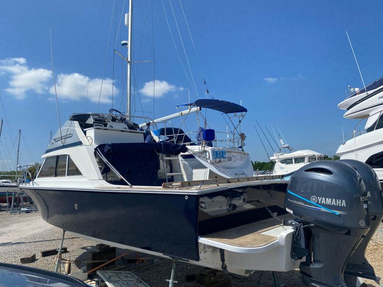 Premier yacht wraps hull transform blue 7