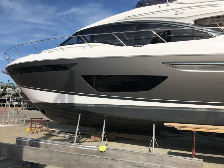 Premier yacht wraps hull wrap before