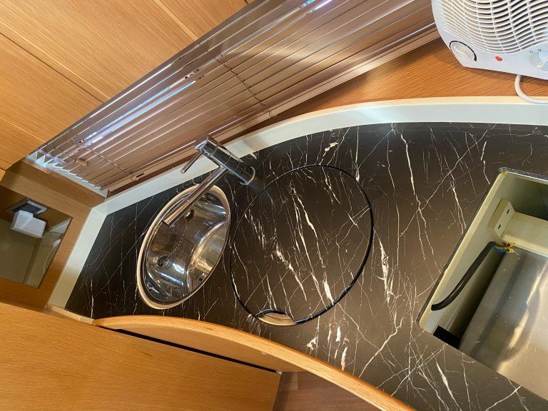Premier yacht wraps kitchen black marble 3